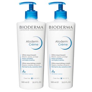 Bioderma atoderm crème duo hidratante para peles secas 2x500ml